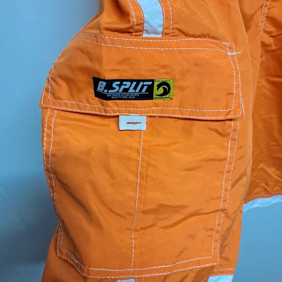 Banana Split B-Split Board Shorts Orange White XL Surf Swim Trunks NWT - Picture 5 of 8